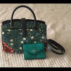 Coach Mini Mercer Floral Satchel  F7703